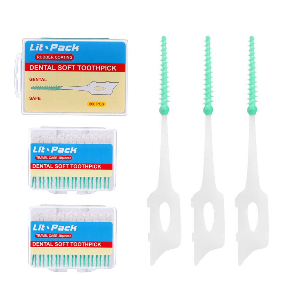 Silicone Dental Pick Interdental Brush Teeth Stick Soft Toothpick