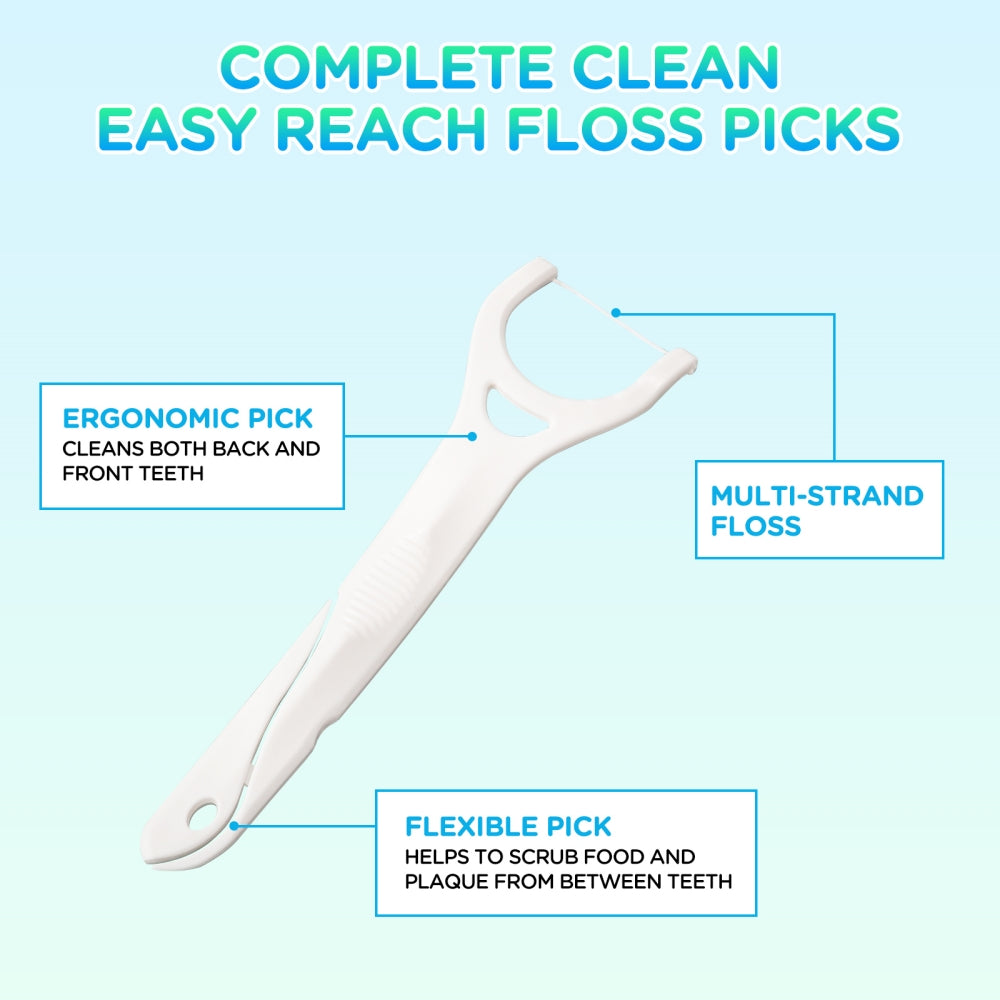 Thorough Cleaning Floss Picks